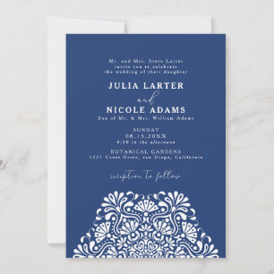 Vibrant Mexican Fiesta Rainbow Mandala Wedding Invitation
