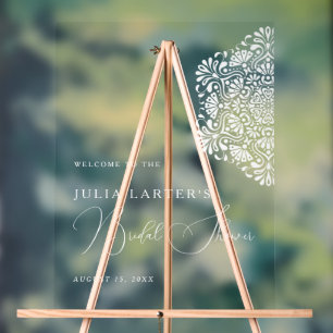 Vibrant Mexican Fiesta Style Rainbow Bridal Shower Acrylic Sign