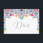 Vibrant Mexican Fiesta Style Rainbow Wedding Enclosure Card<br><div class="desc">Beautiful Invitation to celebrate Special occasions and festivals comes with digital and E-invitation as per your request. We would love to replicate our designs to make multiple products like rsvp cards, labels envelopes, and more. Customization is available for ready to print on request at info@shamaurcreatif@gmail.com. Look Forward to hearing from...</div>