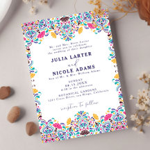 Vibrant Mexican Fiesta Style Rainbow Wedding