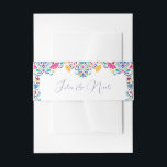 Vibrant Mexican Fiesta Style Rainbow Wedding Invitation Belly Band<br><div class="desc">Beautiful Invitation to celebrate Special occasions and festivals comes with digital and E-invitation as per your request. We would love to replicate our designs to make multiple products like rsvp cards, labels envelopes, and more. Customization is available for ready to print on request at info@shamaurcreatif@gmail.com. Look Forward to hearing from...</div>