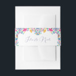 Vibrant Mexican Fiesta Style Rainbow Wedding Invitation Belly Band<br><div class="desc">Beautiful Invitation to celebrate Special occasions and festivals comes with digital and E-invitation as per your request. We would love to replicate our designs to make multiple products like rsvp cards, labels envelopes, and more. Customization is available for ready to print on request at info@shamaurcreatif@gmail.com. Look Forward to hearing from...</div>