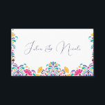 Vibrant Mexican Fiesta Style Rainbow Wedding Place Card<br><div class="desc">Beautiful Invitation to celebrate Special occasions and festivals comes with digital and E-invitation as per your request. We would love to replicate our designs to make multiple products like rsvp cards, labels envelopes, and more. Customization is available for ready to print on request at info@shamaurcreatif@gmail.com. Look Forward to hearing from...</div>
