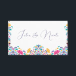 Vibrant Mexican Fiesta Style Rainbow Wedding Place Card<br><div class="desc">Beautiful Invitation to celebrate Special occasions and festivals comes with digital and E-invitation as per your request. We would love to replicate our designs to make multiple products like rsvp cards, labels envelopes, and more. Customization is available for ready to print on request at info@shamaurcreatif@gmail.com. Look Forward to hearing from...</div>