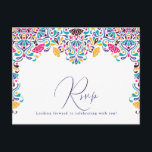 Vibrant Mexican Fiesta Style Rainbow Wedding Postcard<br><div class="desc">Beautiful Invitation to celebrate Special occasions and festivals comes with digital and E-invitation as per your request. We would love to replicate our designs to make multiple products like rsvp cards, labels envelopes, and more. Customization is available for ready to print on request at info@shamaurcreatif@gmail.com. Look Forward to hearing from...</div>