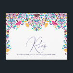 Vibrant Mexican Fiesta Style Rainbow Wedding Postcard<br><div class="desc">Beautiful Invitation to celebrate Special occasions and festivals comes with digital and E-invitation as per your request. We would love to replicate our designs to make multiple products like rsvp cards, labels envelopes, and more. Customization is available for ready to print on request at info@shamaurcreatif@gmail.com. Look Forward to hearing from...</div>