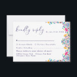 Vibrant Mexican Fiesta Style Rainbow Wedding RSVP Card<br><div class="desc">Beautiful Invitation to celebrate Special occasions and festivals comes with digital and E-invitation as per your request. We would love to replicate our designs to make multiple products like rsvp cards, labels envelopes, and more. Customization is available for ready to print on request at info@shamaurcreatif@gmail.com. Look Forward to hearing from...</div>