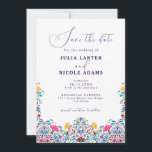 Vibrant Mexican Fiesta Style Rainbow Wedding Save The Date<br><div class="desc">Beautiful Invitation to celebrate Special occasions and festivals comes with digital and E-invitation as per your request. We would love to replicate our designs to make multiple products like rsvp cards, labels envelopes, and more. Customization is available for ready to print on request at info@shamaurcreatif@gmail.com Look Forward to hearing from...</div>