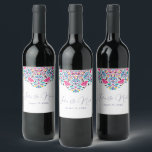 Vibrant Mexican Fiesta Style Rainbow Wedding Wine Label<br><div class="desc">Beautiful Invitation to celebrate Special occasions and festivals comes with digital and E-invitation as per your request. We would love to replicate our designs to make multiple products like rsvp cards, labels envelopes, and more. Customization is available for ready to print on request at info@shamaurcreatif@gmail.com. Look Forward to hearing from...</div>