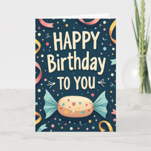 Vibrant Midnight Birthday Card