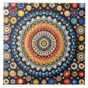 Vibrant Millefiori Elegant Pattern Tile