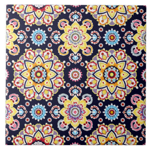 Vibrant Millefiori Elegant Pattern Tile