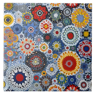 Vibrant Millefiori Elegant Pattern Tile