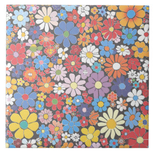 Vibrant Millefiori Elegant Pattern Tile