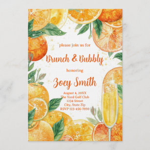 Vibrant Mimosa Brunch & Bubbly Invitation