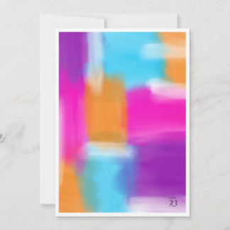 Vibrant Minimal Abstract Artwork  Thank You Card