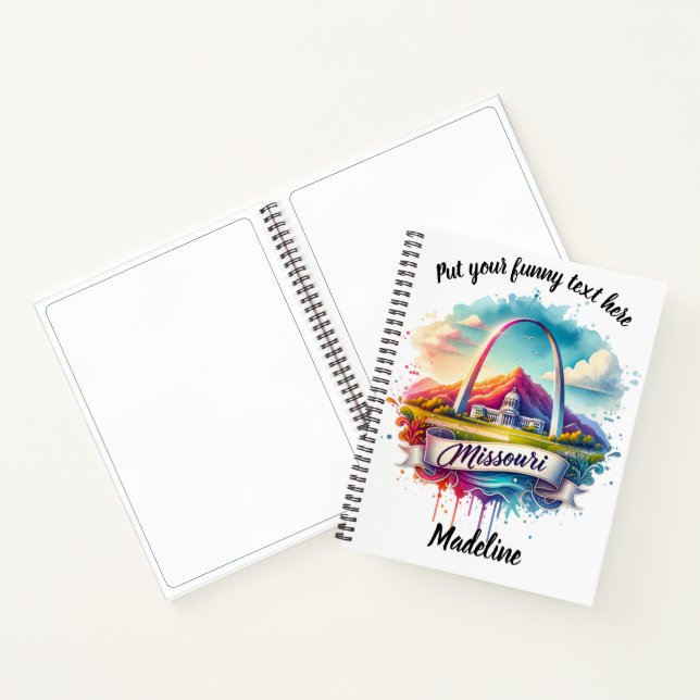 Vibrant Missouri watercolor illustration Notebook (Inside)