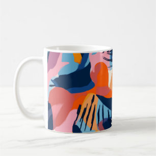 Vibrant Modern Abstract Shapes Pattern Coffee Mug