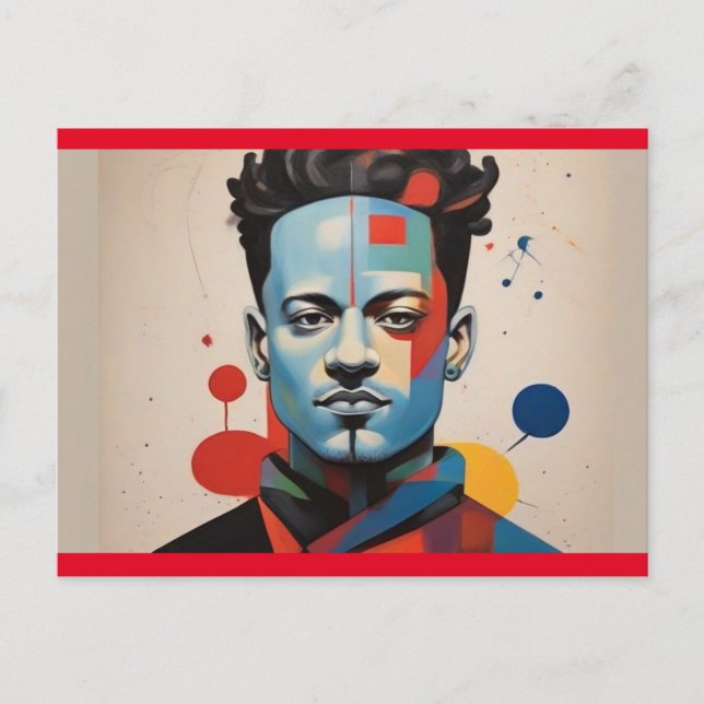 Vibrant Modern Man Postcard (Front)
