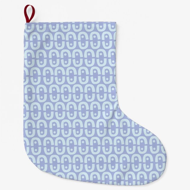 Vibrant Modern Pattern with Bold Colour Shapes Large Christmas Stocking (Front)