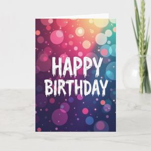 Vibrant Molten Birthday Card