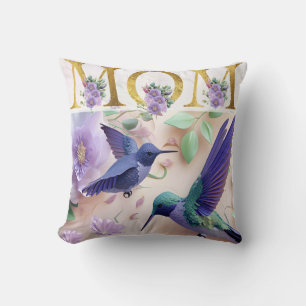Vibrant Mom Floral Design Throw Pillow