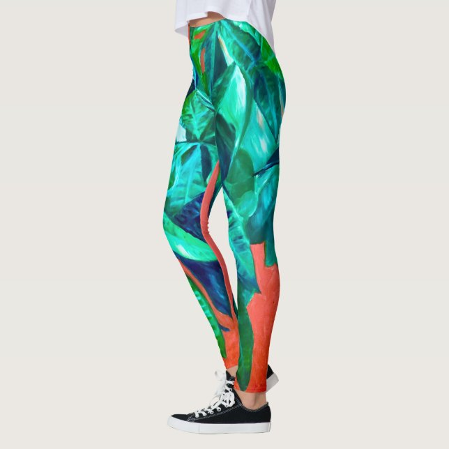 Vibrant Money Tree Leggings (Left)