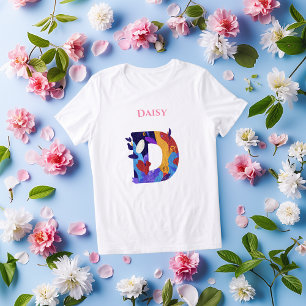 Vibrant Monogram - Letter D Creative Birthday Gift Tri-Blend Shirt