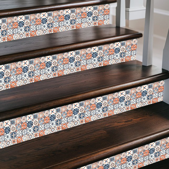 Vibrant Moroccan Patchwork – Boho Blue, Red & Gold Tile (Creator Uploaded)