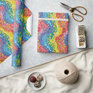 Vibrant Mosaic Dot Pattern – Abstract Geometric Wrapping Paper