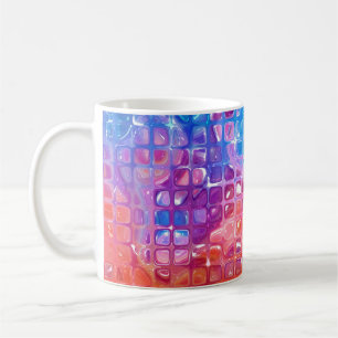 Vibrant Mosaic: Multicolored Abstract Background Coffee Mug