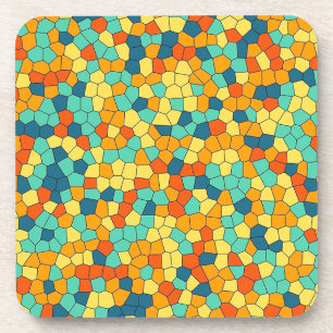 Vibrant mosaic pattern coaster