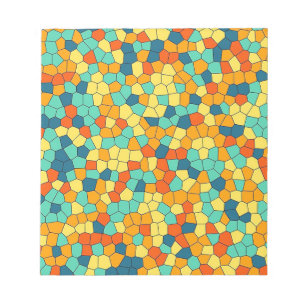 Vibrant mosaic pattern notepad