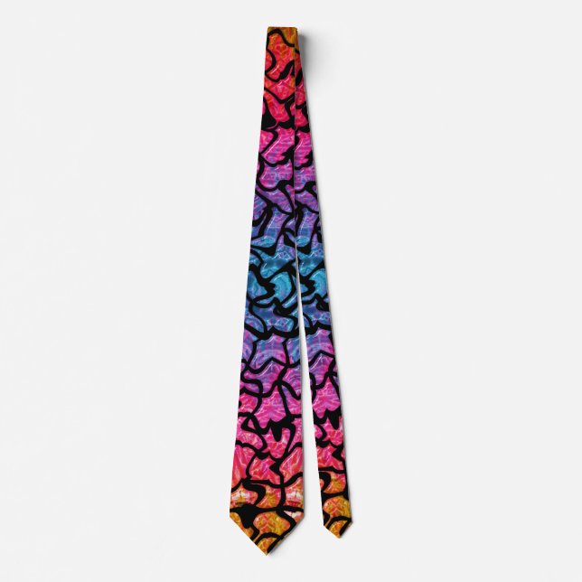 Vibrant Mosaic Tiled Circular Pattern Tie (Front)