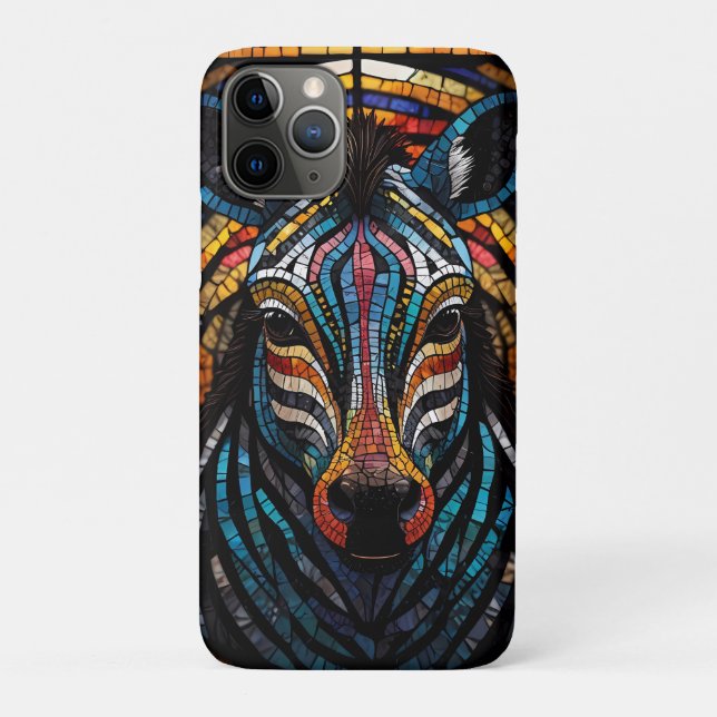Vibrant Mosaic Zebra Case-Mate iPhone Case (Back)