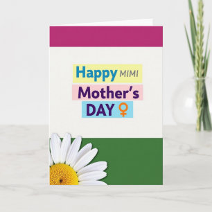 Vibrant Mothers Day Daisy Card