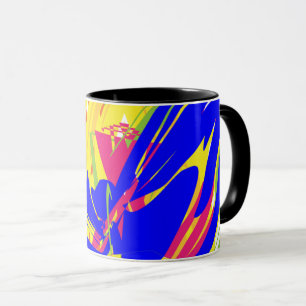 Vibrant Motion — Mug abstrait à blocs de couleur