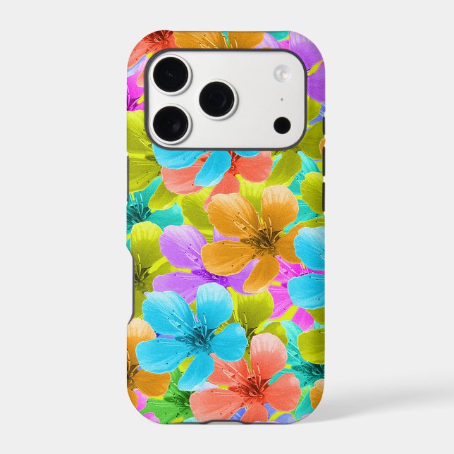 Vibrant Multi Colored Blossoms, (Back)