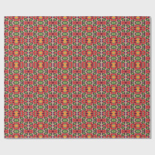 Vibrant multicolor classic trendy pattern design w wrapping paper