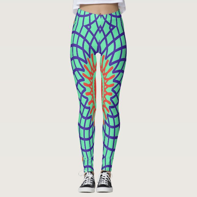 Vibrant multicolor "Ratti_Creative_Arts" Leggings (Front)