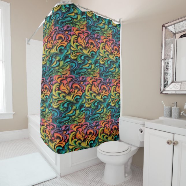 Vibrant Multicolor Swirl Art (In Situ)