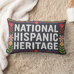 Vibrant National Hispanic Heritage Month Lumbar Pillow