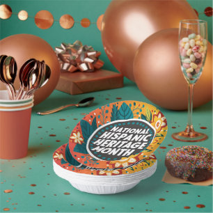 Vibrant National Hispanic Heritage Month Paper Plate