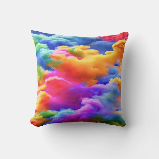 Vibrant Nature-Inspired Decorative Pillow - Handcr (Front)