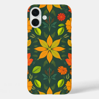 Vibrant Nature iPhone16 Coque - Motif sans couture