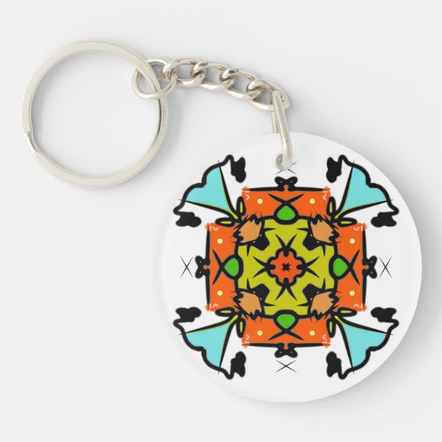 Vibrant Nature Zen Keychain (Front)