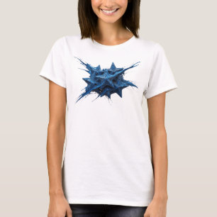 Vibrant Navy Abstract Stars Visual Design T-Shirt