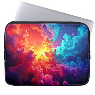 Vibrant Nebula Art: Cosmic Color Art Laptop Sleeve