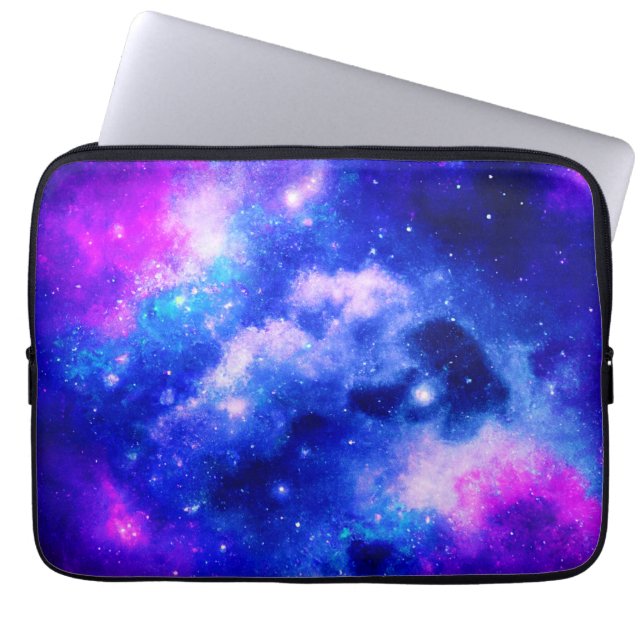 Vibrant Nebula Exploration Pattern Laptop Sleeve (Front)