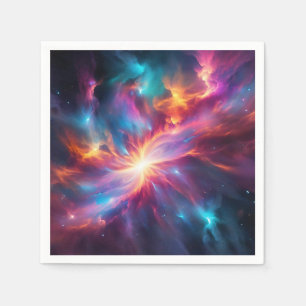 Vibrant Nebula Explosion Napkin